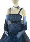 Vintage 1950s - 60s Designer Suzy Perette Black Lace Party Dress- New!