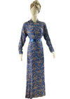 Vintage 1940s Paisley Rayon Robe Gown - NEW!
