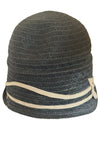 Vintage 1920s Black and Beige Cloche- NEW!