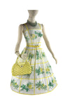 Late 1950s to Early 1960s Yellow Roses Cotton Sundress- NEW!