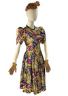 Vintage 1940s Abstract Floral Day Dress - NEW!