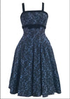 Vintage 1950s - 60s Designer Suzy Perette Black Lace Party Dress- New!