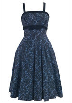 Vintage 1950s - 60s Designer Suzy Perette Black Lace Party Dress- New!