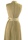 Groovy 1970s Gold Lame Party Dress & Hot Pants Ensemble- New!
