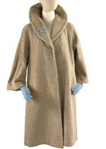 Vintage Late 1950s Oatmeal Wool Clutch Coat - NEW!