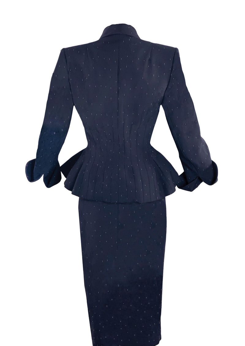 Rare High-End 1950s Lilli Ann Designer Navy Suit- New! (ON HOLD)