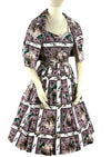 Vintage Late 1950s Sundress and Bolero Jacket Ensemble - New!