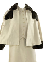 Vintage 1940s Cream Wool Three Piece Suit- NEW!