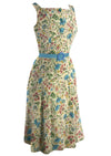 Vintage Late 1940s Field Flowers Rayon Dress- New! (ON HOLD)
