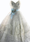 Late 1950s Ivory Tulle & Lace Party Dress  - New!