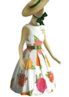 Vintage Late  1950s Large Floral Print Dress Set - New!