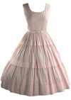1950s Pink and White Candy Stripe Cotton Dress- New!