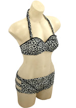 Deadstock Late 1950s Leopard Print Cotton Bikini Swimsuit- New!