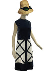 Vintage 1960s Designer Louis Feraud Linen Space Age Dress- New!