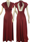 Vintage 1970s Garnet Coloured Maxi Dress - NEW!