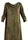 Vintage 1970s  Paisley Lurex Maxi Caftan Dress - NEW!