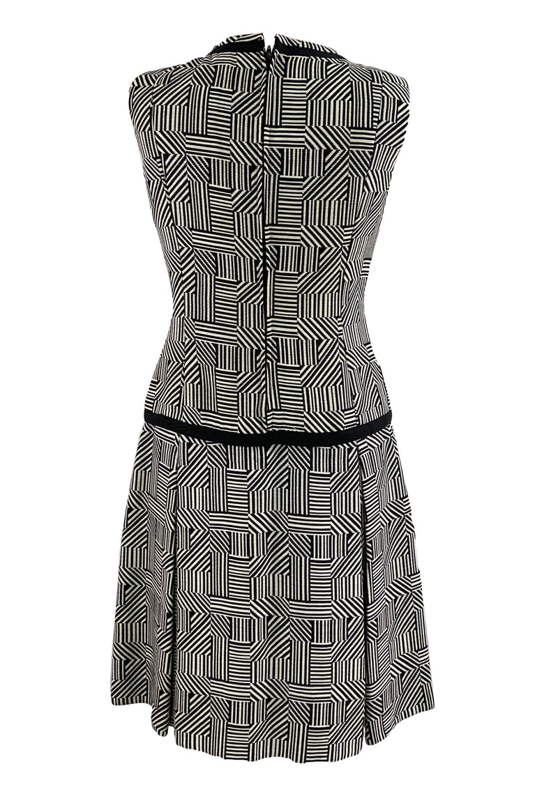 Vintage 1960s Op-Art Dress and Jacket Ensemble- NEW!