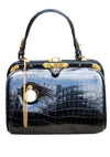 RARE Lederer 60's Designer Pocket Watch Crocodile Handbag- New