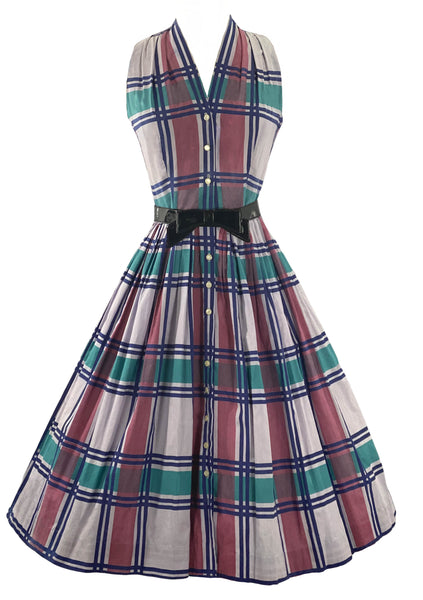 Late 1950s Plaid Cotton Dress by Henry Rosenfeld- New! – Coutura Vintage