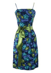 1950s Blue & Green Roses Dress Ensemble- New!