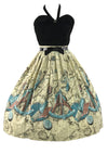 Vintage 1950s Nautical Theme Novelty Skirt - New!