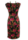 Vintage Late 1950s British Designer Floral Wiggle Dress - NEW!