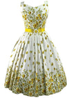 1950s Golden Roses Trellis Border Dress - New!