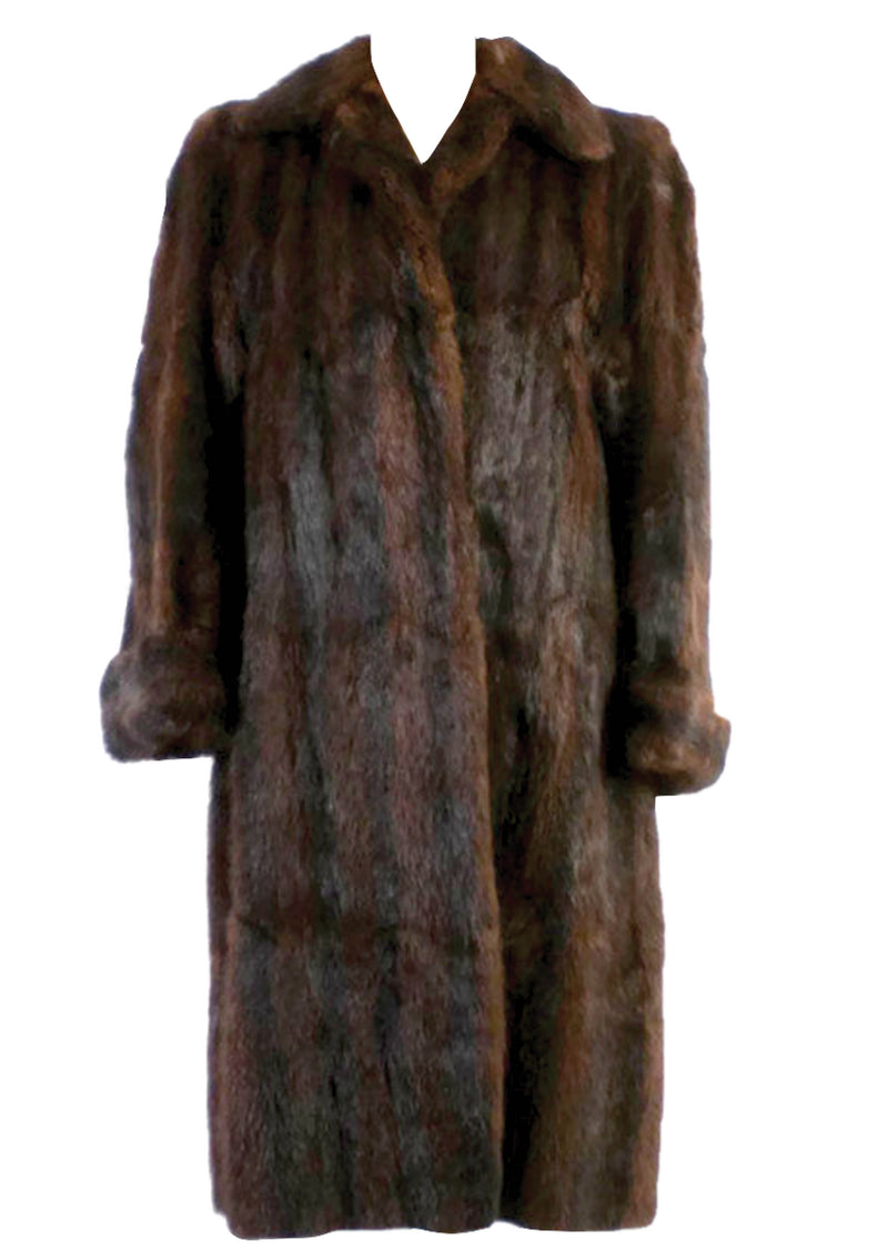 Original 1950s Lush Mahogany Mink Full Coat