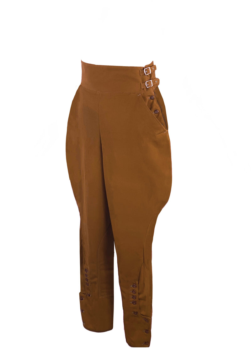Vintage 1930s Tawny Brown Jodhpurs Riding Breeches- New!