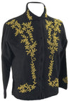 Vintage 1950s Black Lambswool Cardigan with Gold Beading- New