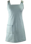 Super Cool 1960s Blue Vinyl Mod Dress - New!