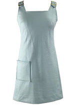 Super Cool 1960s Blue Vinyl Mod Dress - New!