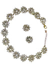 Beautiful Clear Crystal Czech Necklace & Earrings Set- New!