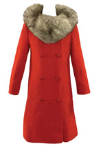 Vintage 1960s Tomato Red Wool Lilli Ann Coat - New!