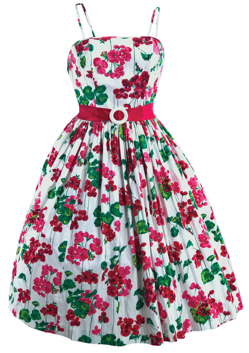 1950s Cherry Blossom Floral Dress and Bolero Ensemble- New! (ON HOLD)