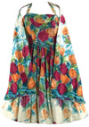 Late 1950s Floral Print Cotton Dress & Stole Ensemble - New!
