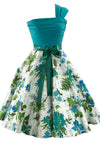 Vintage 1950s Floral Corded Cotton Skirt- New!