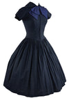 Vintage 1950s Black and Blue Plaid Day Dress- NEW!