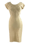 Vintage 1950s Cream Knit Sheath Dress - NEW!