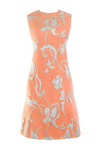 Vintage 1960s Sherbet and Silver Brocade Dress  - New!