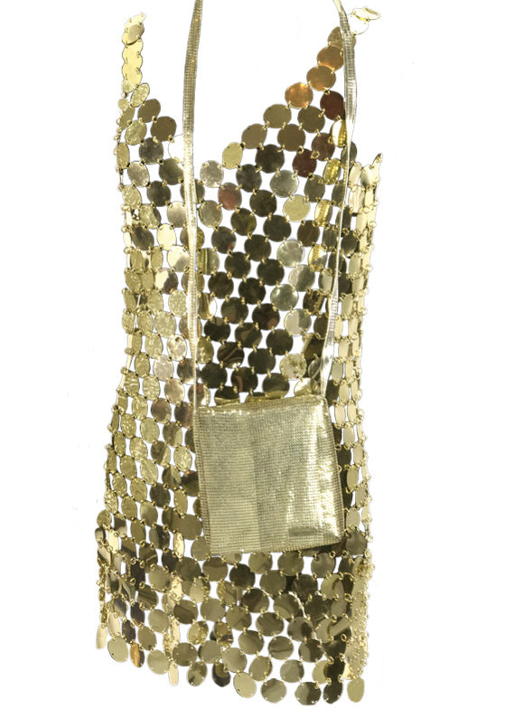 Iconic Paco Rabanne Space Age Designer Party Dress - New!
