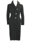 Vintage 1950s Black Wool Crepe Lilli Ann Suit - New! (ON HOLD)