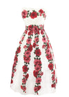 Vintage 1950s Pink Trailing Flowers Dress- NEW!