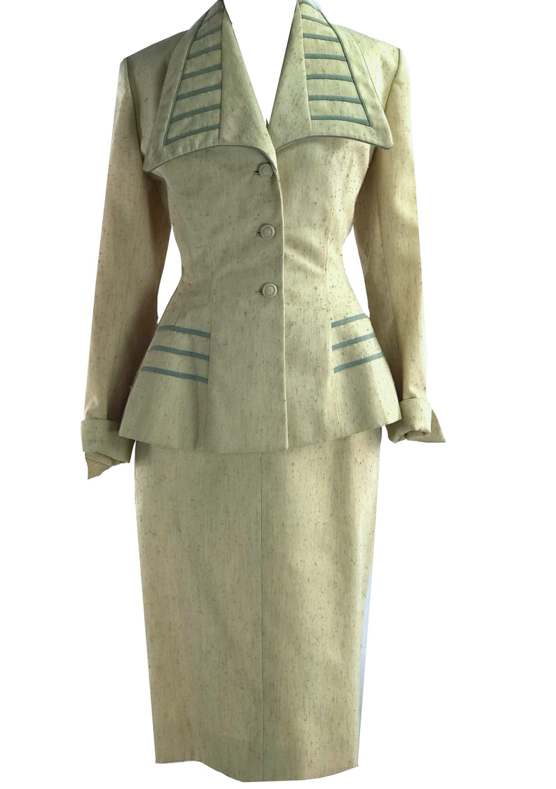 Vintage 1950s Lilli Ann Oatmeal Suit- New!