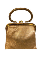 Late 1950s to Early 1960s Gold Glitter Vinyl Purse - NEW!