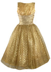Vintage 1950s Gold Lace Dress with Lamé - New! (SOLD)
