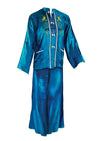 1950s Ocean Blue Blue Chinese Loungewear Pyjama Set- NEW!