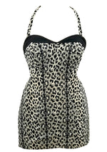 Deadstock 1950s Leopard Print Cotton Swimsuit- New!