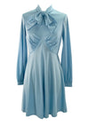 Vintage 1960s Mod Sky Blue Jersey Dress - New!