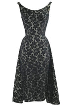 Vintage 1950s Designer Cotton Lace Cocktail Dress- New!